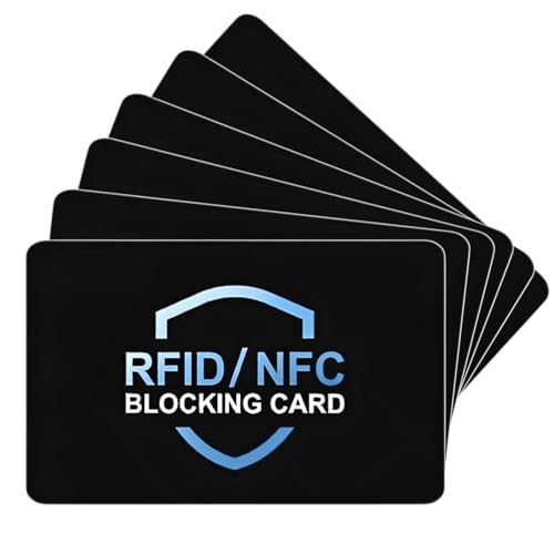 KEYRI 6 Stück RFID-Blockierkarte, Diebstahlschutz, Ultradünn, Kreditkartenschutz und Bankkartenschutz, Credit Cards Protection – RFID-Karten, Safecard für Männer und Frauen (Blau) von KEYRI