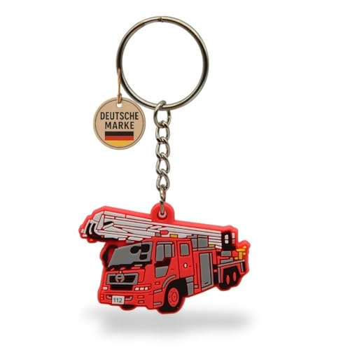 KEYSPACE Schlüsselanhänger Feuerwehr Feuerwehrauto - schöner mitgebsel Anhänger Feuerwehr - Geschenk Feuerwehr Geburtstag von KEYSPACE
