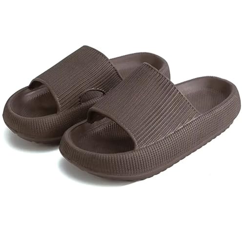 KEYUSHOP Cozislides Original Badeschuhe Damen Herren Schlappen Kinder Super Weich rutschfest Badelatschen Sommer Wolkenschuhe Hausschuhe Plattform Badeschlappen Strand Flip Flops von KEYUSHOP