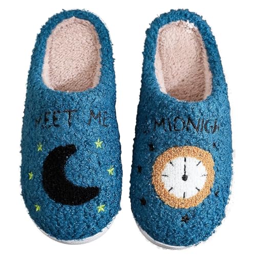 KEYUSHOP Hausschuhe Damen Herren Plüsch Memory-Baumwolle Pantoffeln Hausschuhe Winter Warm Pantoffeln Weiche Bequeme Slippers für Innen Außen von KEYUSHOP