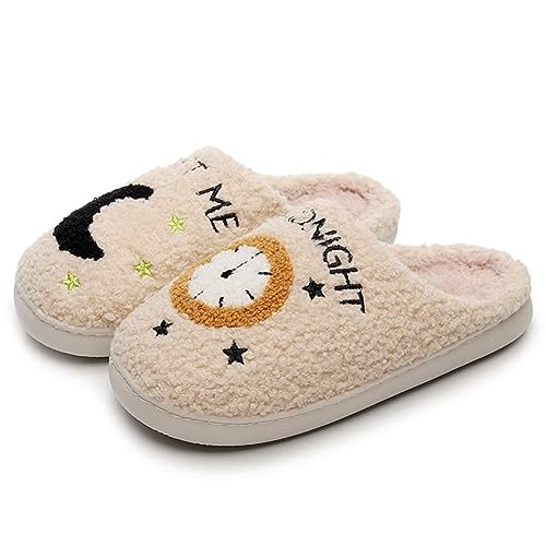 KEYUSHOP Hausschuhe Damen Herren Plüsch Memory-Baumwolle Pantoffeln Hausschuhe Winter Warm Pantoffeln Weiche Bequeme Slippers für Innen Außen von KEYUSHOP