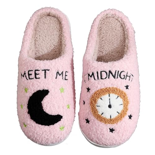 KEYUSHOP Hausschuhe Damen Herren Plüsch Memory-Baumwolle Pantoffeln Hausschuhe Winter Warm Pantoffeln Weiche Bequeme Slippers für Innen Außen von KEYUSHOP