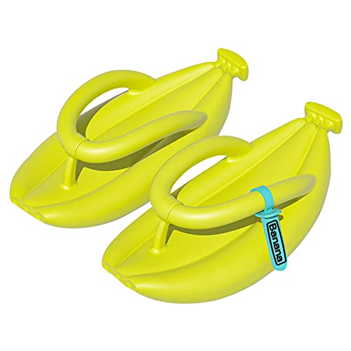 KEYUSHOP Sommer Strand Flip Flops für Damen Männer Thong Sandale, Neuheit Banane Flip Flops weiche Plattform Eva rutschfeste Wolke Schieber Badelatschen für Reisen Pool Strand Schwimmen von KEYUSHOP