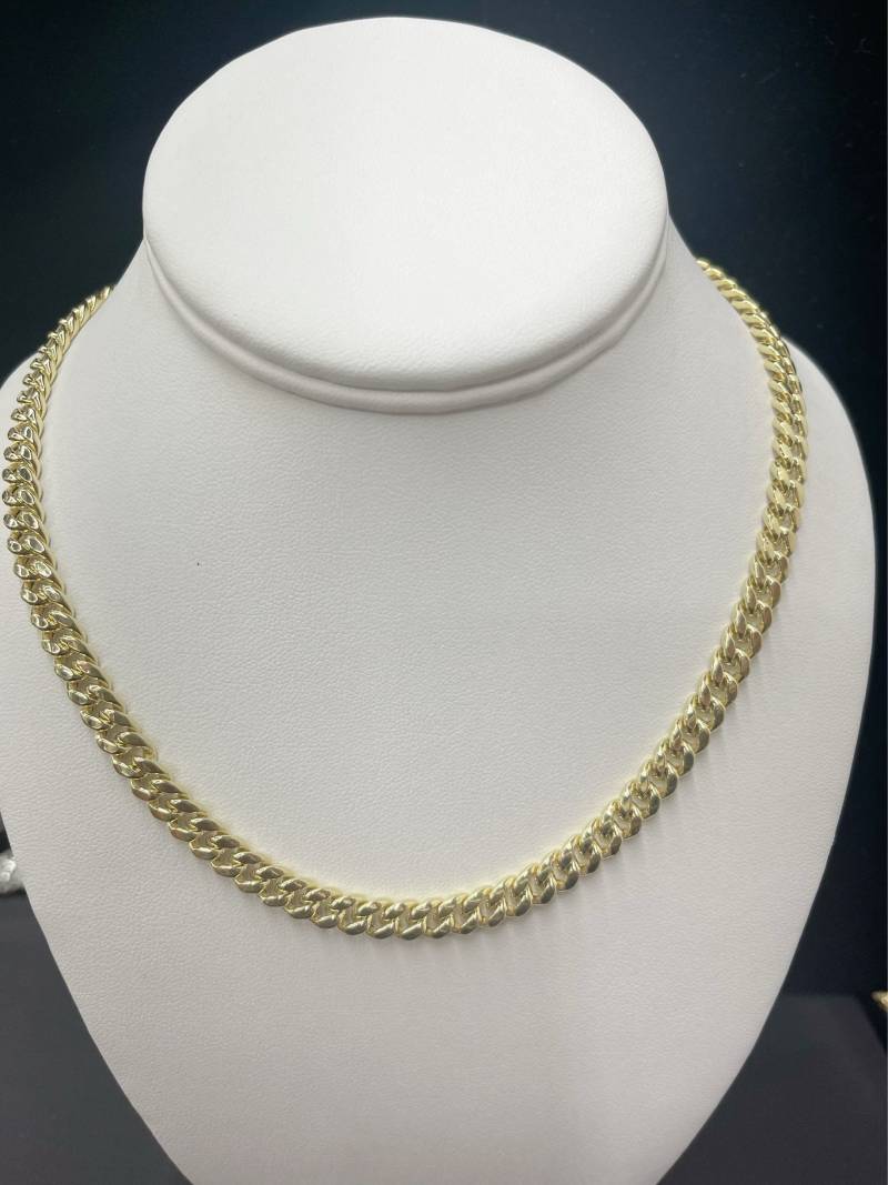 10K Gold Semi Solid Cuban Gliederkette 6, 6mm Lang von KEYWESTTREASURESHOP