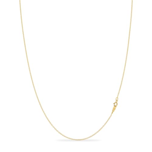 KEZEF 1 mm Gliederkette, 925 Sterling Silber | Erhältlich in 585 vergoldetem 925 Silber & 925 Sterling Silber | Kette ohne Anhänger für Damen & Herren | Länge: 40 cm - 90 cm KEZEF 1 mm Gliederkette, 925 Sterling Silber | Erhältlich in 585 vergoldetem 925 Silber & 925 Sterling Silber | Kette ohne Anhänger für Damen & Herren | Länge: 40 cm - 90 cm von KEZEF