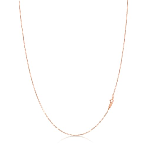 KEZEF 1 mm Gliederkette, 925 Sterling Silber | Erhältlich in 585 vergoldetem 925 Silber & 925 Sterling Silber | Kette ohne Anhänger für Damen & Herren | Länge: 40 cm - 90 cm KEZEF 1 mm Gliederkette, 925 Sterling Silber | Erhältlich in 585 vergoldetem 925 Silber & 925 Sterling Silber | Kette ohne Anhänger für Damen & Herren | Länge: 40 cm - 90 cm von KEZEF