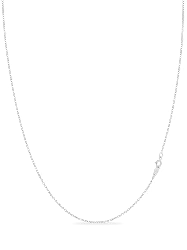 KEZEF 1 mm Gliederkette, 925 Sterling Silber | Erhältlich in 585 vergoldetem 925 Silber & 925 Sterling Silber | Kette ohne Anhänger für Damen & Herren | Länge: 40 cm - 90 cm von KEZEF