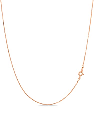 KEZEF 1mm Venezianerkette | Silberkette Damen 925 ohne Anhänger | Erhältlich in Rosegold, 585 vergoldetes Silber und 925 Sterling Silber | Goldkette Damen und Kette Silber | Schmuck | 30cm- 90cm von KEZEF