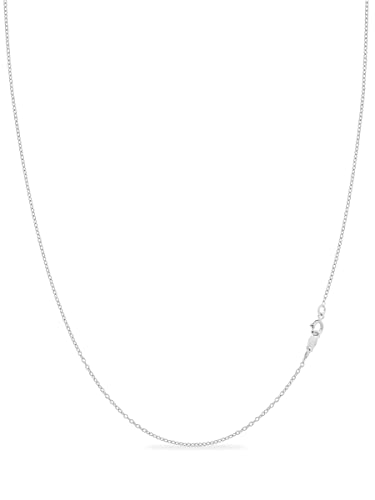 KEZEF 1 mm Gliederkette, 925 Sterling Silber | Erhältlich in 585 vergoldetem 925 Silber & 925 Sterling Silber | Kette ohne Anhänger für Damen & Herren | Länge: 40 cm - 90 cm von KEZEF