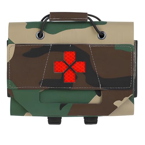 KEZONO EDC Bag Waist Belt Bag Molle Emergency Tool Pouches Emergency Medical First Aid Kit Outdoor Medical Camping Survival Bag (Color : Woodland) von KEZONO