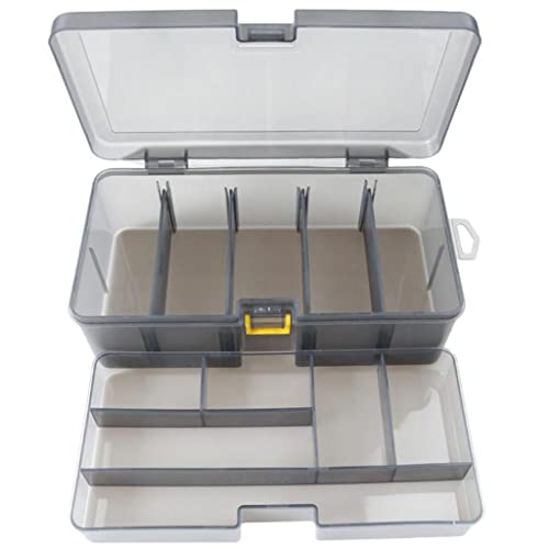 KFGISD, Dual Layer Angelgerät Box Kunststoff Tragbare Köder Köder Aufbewahrungskoffer Abdeckung Organizer Container Zubehör ，Angeln Box von KFGISD