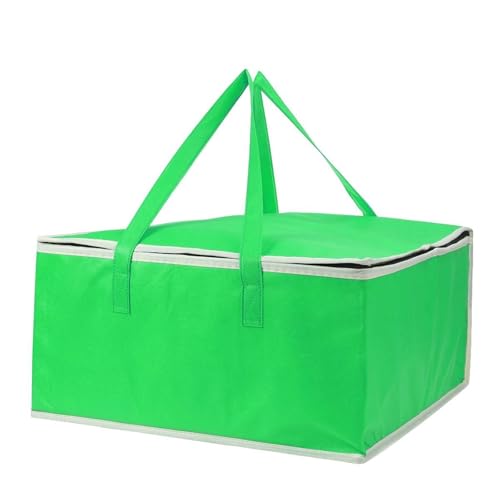 KFXYSM Pizzatasche,Pizzatasche Thermo 16 "Isolierte Tasche Kühltasche Isolierung Falten Picknick Tragbare Eispackung Lebensmittel Thermalbeutel Essen Liefertasche Pizza Bag(Green) von KFXYSM