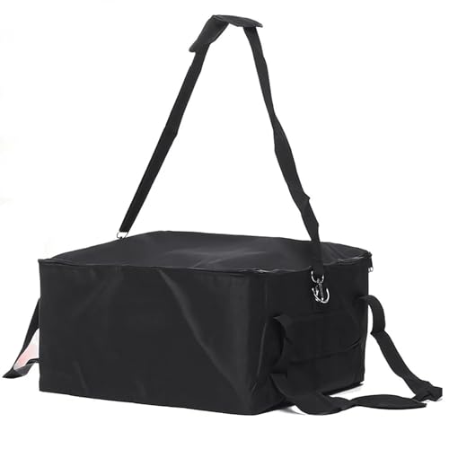 KFXYSM Pizzatasche,Pizzatasche Thermo 16 Zoll Thermobox Container Aufbewahrung Stärke Halter Oxford Tuch Pizza Liefertasche Frische Lebensmittel Rot Isoliert Einfach Zu Verwenden Tragbar(Black) von KFXYSM