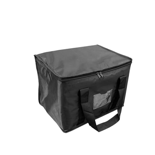 KFXYSM Pizzatasche,Pizzatasche Thermo 16L/28L/50L/70L Lebensmittel-Lieferbeutel, Isolierte Wiederverwendbare Einkaufstasche, Buffet-Servier-Wärmetablett, Lunch-Behälter, Pizza-Box(Black 16L) von KFXYSM