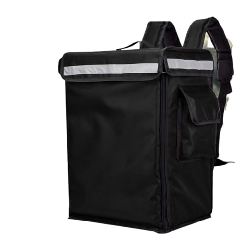KFXYSM Pizzatasche,Pizzatasche Thermo 42L /58L. Große Takeaway-Taschen Fast Food Pizza Liefertasche Eisdose wasserdichte Isolierung Lunch-Taschen(58L Black Color) von KFXYSM