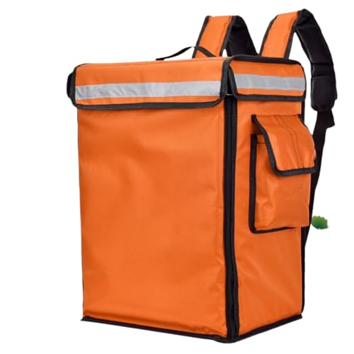 KFXYSM Pizzatasche,Pizzatasche Thermo 42L /58L. Große Takeaway-Taschen Fast Food Pizza Liefertasche Eisdose wasserdichte Isolierung Lunch-Taschen(58L Orange Color) von KFXYSM