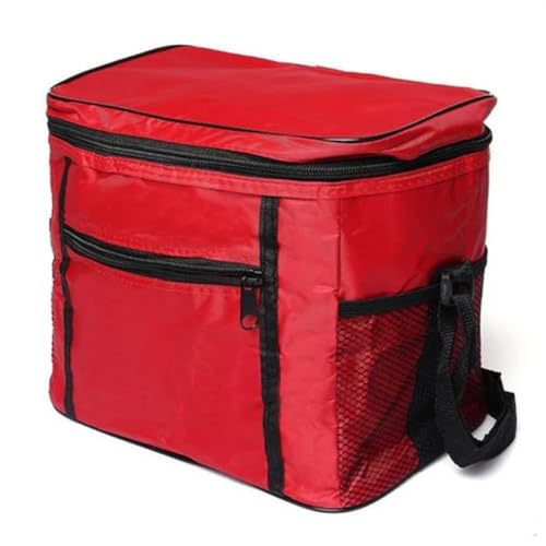 KFXYSM Pizzatasche,Pizzatasche Thermo Outdoor Camping Picknick Eisbeutel Mittagessen Kühltasche Isolierung Lebensmittel Thermotasche Getränketräger Isolierte Taschen Liefertasche(Red) von KFXYSM