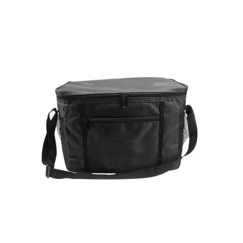 KFXYSM Pizzatasche,Pizzatasche Thermo Tragbare Mittagessenkühler Bag Faltende Isolierung Picknick EIS Packung Lebensmittel Thermalbeutel Isolierte Taschen Liefertasche 70l(27x17x24cm Black) von KFXYSM