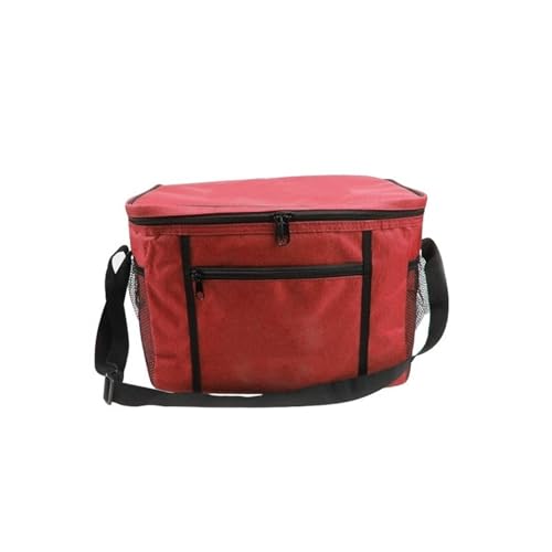 KFXYSM Pizzatasche,Pizzatasche Thermo Tragbare Mittagessenkühler Bag Faltende Isolierung Picknick EIS Packung Lebensmittel Thermalbeutel Isolierte Taschen Liefertasche 70l(27x17x24cm red) von KFXYSM