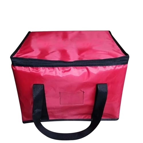KFXYSM Pizzatasche,Pizzatasche Thermo Tragbare Mittagessenkühler Bag Faltende Isolierung Picknick EIS Packung Lebensmittel Thermalbeutel Isolierte Taschen Liefertasche 70l(Red 28L) von KFXYSM