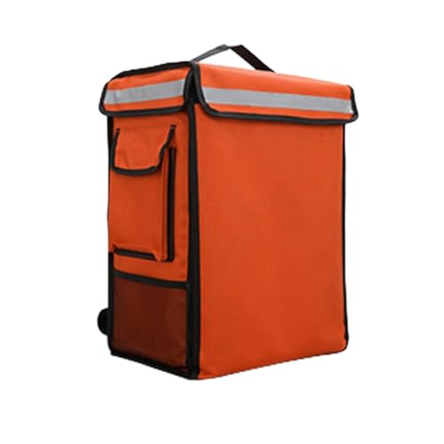 Pizzatasche,Pizzatasche Thermo 35l Rucksack Große Kühler Taschen Kuchen Takeaway Box Gefrierfach Fast Food Pizza Lieferung Inkubator Eisbeutel Mahlzeit Paket(Orange) von KFXYSM