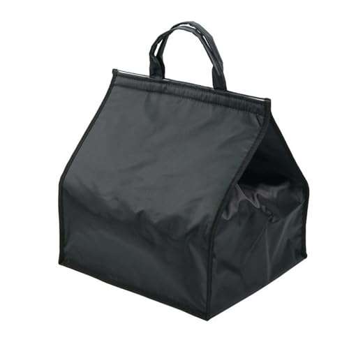 Pizzatasche,Pizzatasche Thermo Pizza Lunchbox Kühler Tasche Fast Food Kuchen Lieferung Thermalbeutel Große wasserdichte Oxford Getränk Flasche Isoliert Kühlt(Black) von KFXYSM