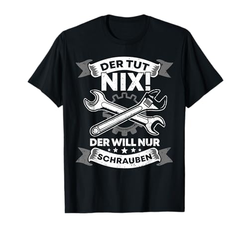 KFZ Mechaniker Sprüche Tuning Geschenkidee Herren T-Shirt Schwarz S Motorrad-Shirt für Herren Vintage Halbarm Rundhals-Ausschnitt Klassische Passform 100% Baumwolle von KFZ Mechaniker Sprüche Tuning Geschenkidee