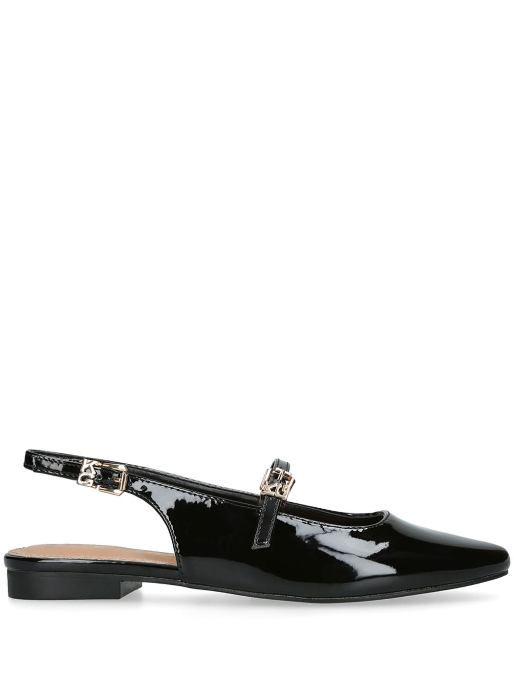 KG Kurt Geiger Slingback-Ballerinas aus Lackleder - Schwarz von KG Kurt Geiger