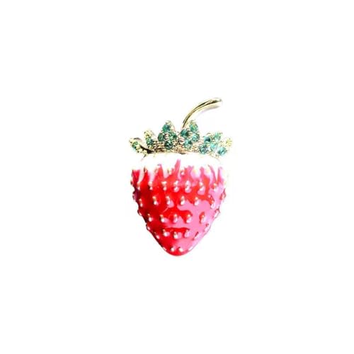 Niedliche Erdbeer-Brosche, personalisierte Anti-Exposition-Schnalle, kleine duftende Kragennadel, modisches Accessoire für Hut, Kleidung, Rucksack von KGADRX