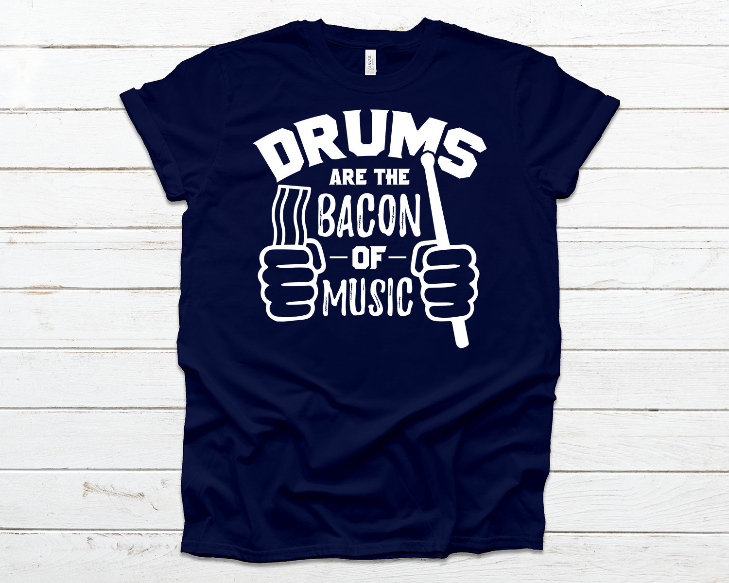 Lustiges Schlagzeuger-T-Shirt Trommeln Sind Speck Der Musik-T-stück von KGApparelGoods