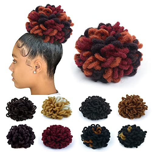 KGBFASS Locs Pferdeschwanz mit Kordelzug, Blütenblatt, lockig, Dreadlock, Pferdeschwanz, Zöpfe, Pferdeschwanz, für schwarze Frauen (Bug/99J/350#) von KGBFASS