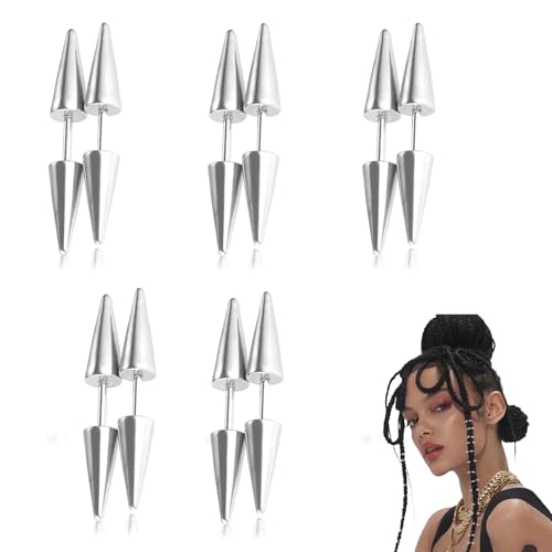 10 x Gothic-Haar-Accessoires für Zöpfe, Punk-Rock-Festival-Clips, Gothic-Haarspangen-Set für Damen und Herren, Edgy Alt Grunge, geflochtenes Haar-Accessoire 10 x Gothic-Haar-Accessoires für Zöpfe, Punk-Rock-Festival-Clips, Gothic-Haarspangen-Set für Damen und Herren, Edgy Alt Grunge, geflochtenes Haar-Accessoire von KGCGJVB