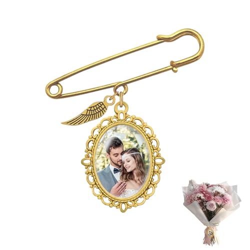 KGCGJVB Hochzeitsstrauß, Foto-Charm-Anhänger, Anstecknadel, individuelles Bildzubehör für Braut, Bräutigam, Erinnerungsnadeln für verstorbene Lieben, Abschlussfeier, Brautschmuck, Hochzeitsdekoration KGCGJVB Hochzeitsstrauß, Foto-Charm-Anhänger, Anstecknadel, individuelles Bildzubehör für Braut, Bräutigam, Erinnerungsnadeln für verstorbene Lieben, Abschlussfeier, Brautschmuck, Hochzeitsdekoration von KGCGJVB