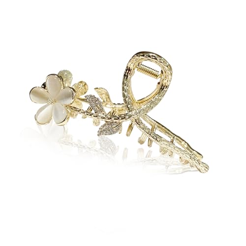 KGCGJVB Schicke Haarspangen für Damen, elegante Blumenkrallen-Clip, hübsches Metall, schöne Klemmen für dickes Haar, stilvolles elegantes Accessoire für Mädchen, rutschfester Pferdeschwanz-Halter KGCGJVB Schicke Haarspangen für Damen, elegante Blumenkrallen-Clip, hübsches Metall, schöne Klemmen für dickes Haar, stilvolles elegantes Accessoire für Mädchen, rutschfester Pferdeschwanz-Halter von KGCGJVB