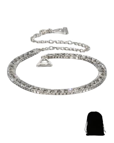 KGDUYC 1 Paar Damen BH-Träger Glitzernd Strass Silber BH Unterwäsche Träger Körperzubehör BH Schultergurt Nachtclub Party für BH Tops Kleid von KGDUYC