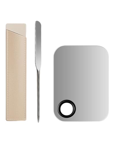 KGDUYC 1 Satz Make Up Mischpalette Kosmetische Palette - mit Spatel Make up Palette Edelstahl Spatel und Paletten Set Schmink Contouring Palette für Lidschatten Wimpern Nail Art von KGDUYC