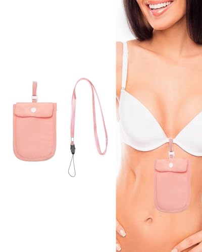 KGDUYC 1 Stück BH-Geldbörse – versteckte Tasche für Damen-BH, geheimes Geldfach, Reisetasche zur Aufbewahrung von Kreditkarten, Schlüsseln, Bargeld und Wertsachen (Rosa) von KGDUYC