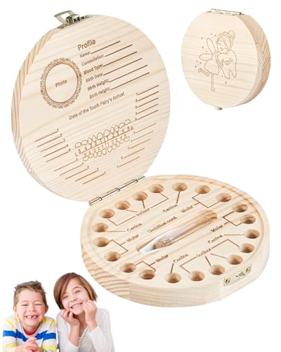 KGDUYC 1 Stück Baby Beißring Box, Holz, Beißring Box für Mädchen und Jungen, Aufbewahrungsbox, Erinnerungsbox, Baby Geburt Geschenk von KGDUYC