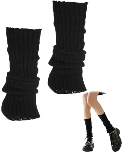 KGDUYC 1 Stück Beinstulpen,Beinstulpen,Damen Beinstulpen,Schwarze Winter Beinstulpen,Beinstulpen,Schwarze Beinstulpen,Beinstulpen,Damen Beinstulpen,Gestrickte Beinstulpen,Warme Beinstulpen von KGDUYC