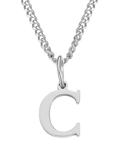 KGDUYC 1 Stück Damen Halskette, Buchstaben Anhänger Silber Initial Kette Edelstahl Alphabet Kette Personalisierte Silber Y Halskette Damen Halskette Mädchen von KGDUYC