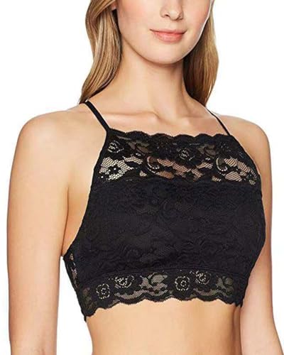 KGDUYC 1 Stück Damen Spitze kurzes Top Camisole Weste Sweatshirt kurzes Top Komfort BH Tank Top Spitze - Schwarz (M) von KGDUYC