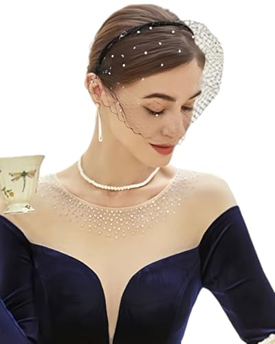 KGDUYC 1 Stücke Schleier Kopfschmuck- Schwarz Mesh Schleier Fascinators für Frauen Haar Netz Brautschleier Mesh Schleier Fascinator für Abschied Damen Schleier Braut Kopfschmuck KGDUYC 1 Stücke Schleier Kopfschmuck- Schwarz Mesh Schleier Fascinators für Frauen Haar Netz Brautschleier Mesh Schleier Fascinator für Abschied Damen Schleier Braut Kopfschmuck von KGDUYC