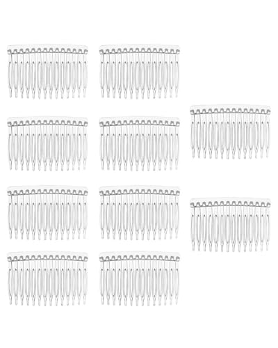 KGDUYC 10er Pack Transparente Kunststoff Haarspange Kämme für Frauen und Mädchen, Haarkamm mit feinen Zähnen von KGDUYC