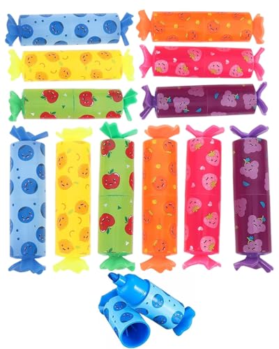 KGDUYC 12 Stück Mini Textmarker - Bonbon Textmarker Süße Highlighter Pen Marker Set für Geschenke Party Geburtstag Schule(Fruchtstil) von KGDUYC