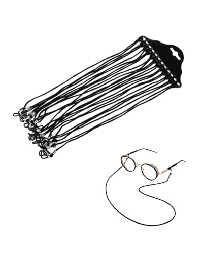 KGDUYC 12 Stücke Brillenband - Brillenkette Nylon Brillenband Verstellbar Brillenbänder Brillenkette,Brillenkette Schwarz, Verstellbar Sonnenbrillen Kette Brillenschnur KGDUYC 12 Stücke Brillenband - Brillenkette Nylon Brillenband Verstellbar Brillenbänder Brillenkette,Brillenkette Schwarz, Verstellbar Sonnenbrillen Kette Brillenschnur von KGDUYC