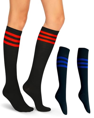 KGDUYC 2 Paar bunt gestreifte Neonröhrensocken, Unisex-Neon-Socken von KGDUYC