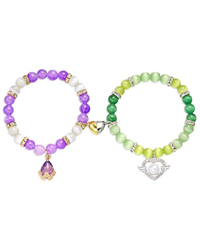 KGDUYC 2 Stück Armband Krone Magnetische Matching Pärchen Armbänder, Fernbeziehung Armbänder für Paare und Beste Freunde, Schmuck Geschenk für Jubiläumstag und Halloween KGDUYC 2 Stück Armband Krone Magnetische Matching Pärchen Armbänder, Fernbeziehung Armbänder für Paare und Beste Freunde, Schmuck Geschenk für Jubiläumstag und Halloween von KGDUYC