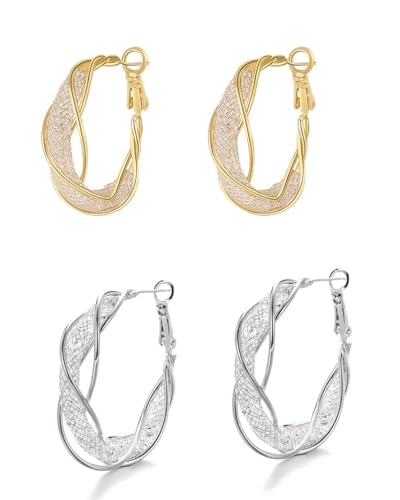 KGDUYC 2 pair Ohrringe, Trendy Ohrringe, Modeschmuck, Geschenke für Frauen und Mädchen von KGDUYC