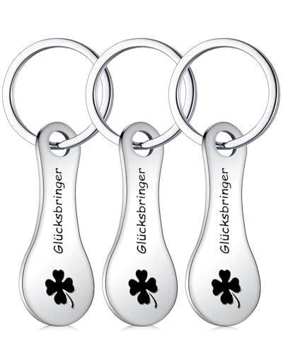 KGDUYC 3 Stück Einkaufswagen Chip Schlüsselanhänger Set. Abnehmbarer Einkaufswagen-Entriegeler, Einkaufswagen-Chip-Glücksbringer-Schlüsselanhänger von KGDUYC