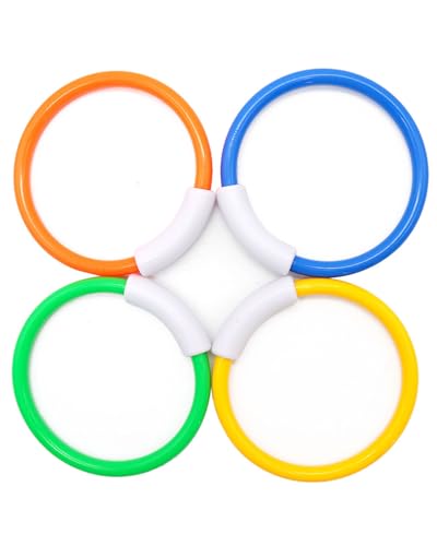 KGDUYC 4 Stück Kinder Pool Spielzeug, Tauchen Spielzeug, Kinder Tauchen Tiere, Tauchen Ringe, Tauchen Torpedo Pool, Sommer Pool Schwimmen Spielzeug von KGDUYC